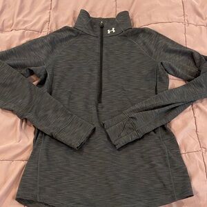 Under Armour Women's Long Sleeve Quarter-Zip Top - Gray Medium